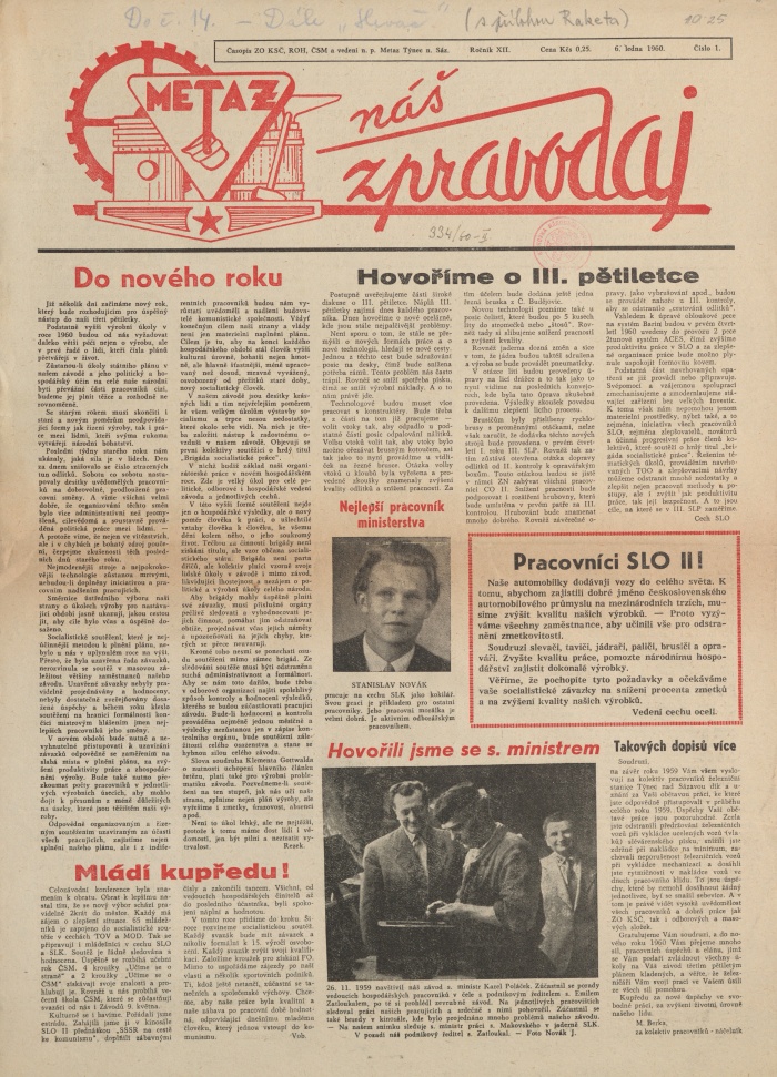 Náhledový obrázek Metaz, rok 1960, číslo 2 - 1