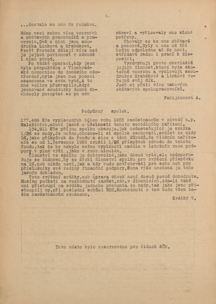 Náhledový obrázek Haló Malešice, rok 1951, číslo 1 - 4