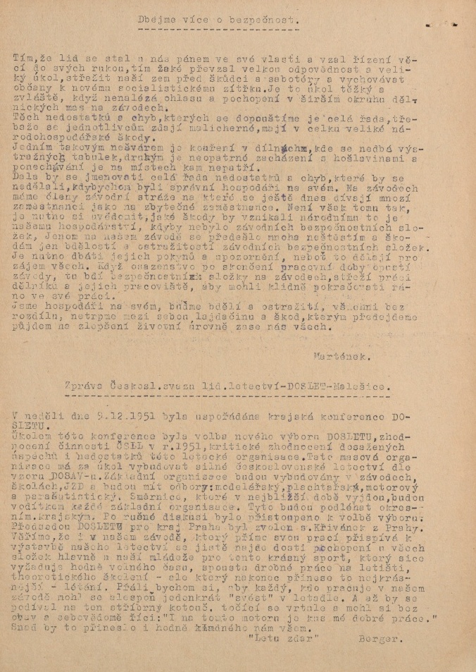 Náhledový obrázek Haló Malešice, rok 1952, číslo 1 - 7
