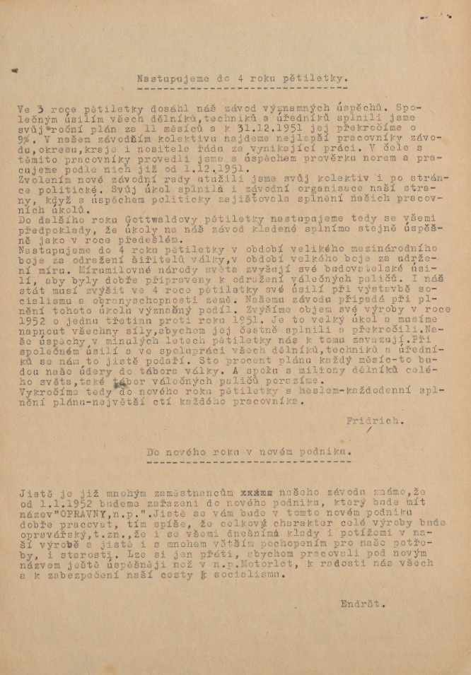 Náhledový obrázek Haló Malešice, rok 1952, číslo 1 - 2