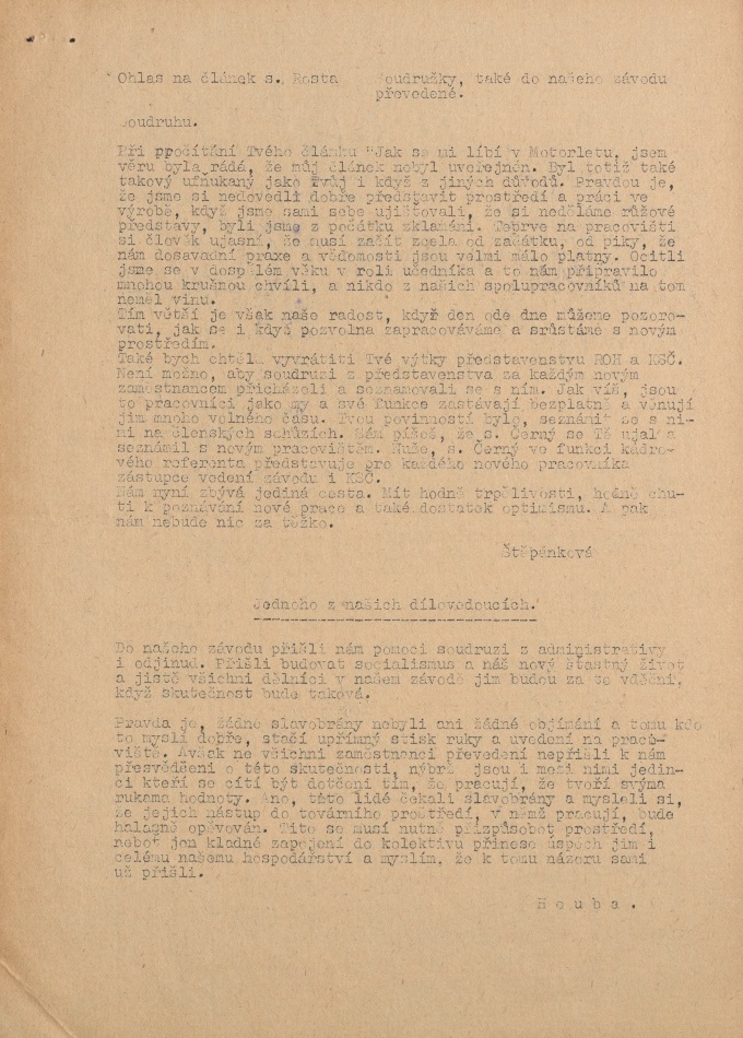 Náhledový obrázek Haló Malešice, rok 1952, číslo 1 - 5