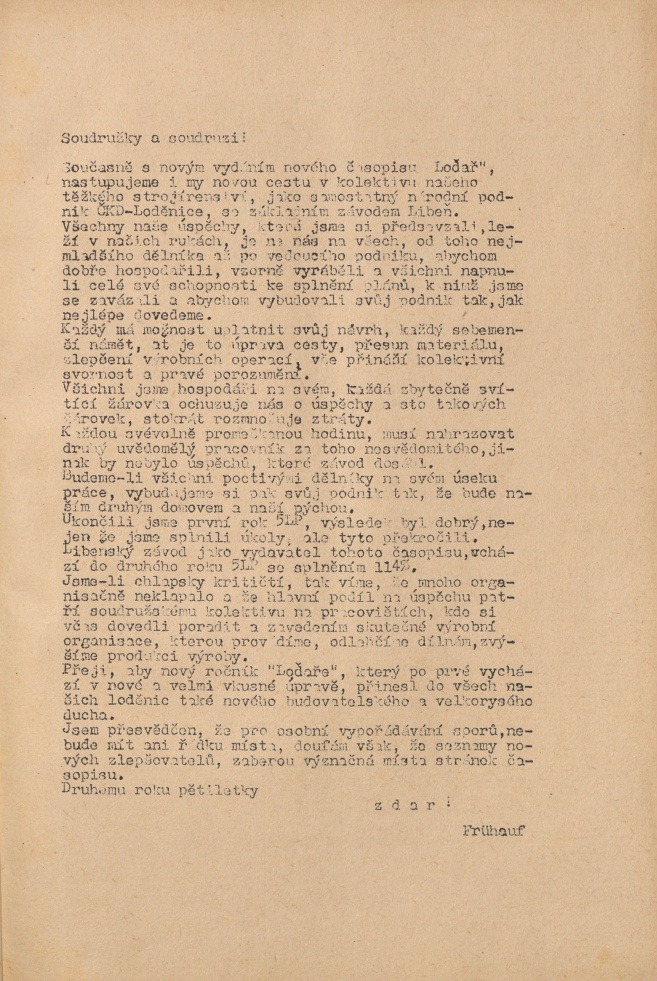 Náhledový obrázek Loďař, rok 1950, číslo 1 - 2