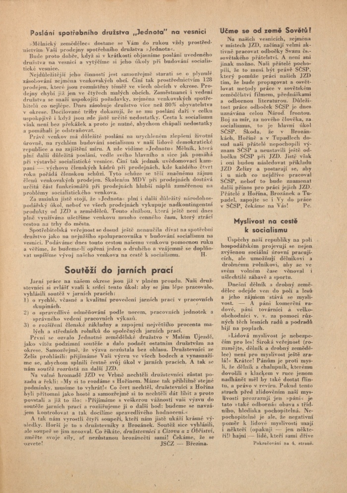 Náhledový obrázek Mělnický zemědělec, rok 1951, číslo 1 - 3