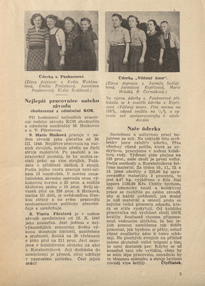 Náhledový obrázek Mira, rok 1951, číslo 1 - 5