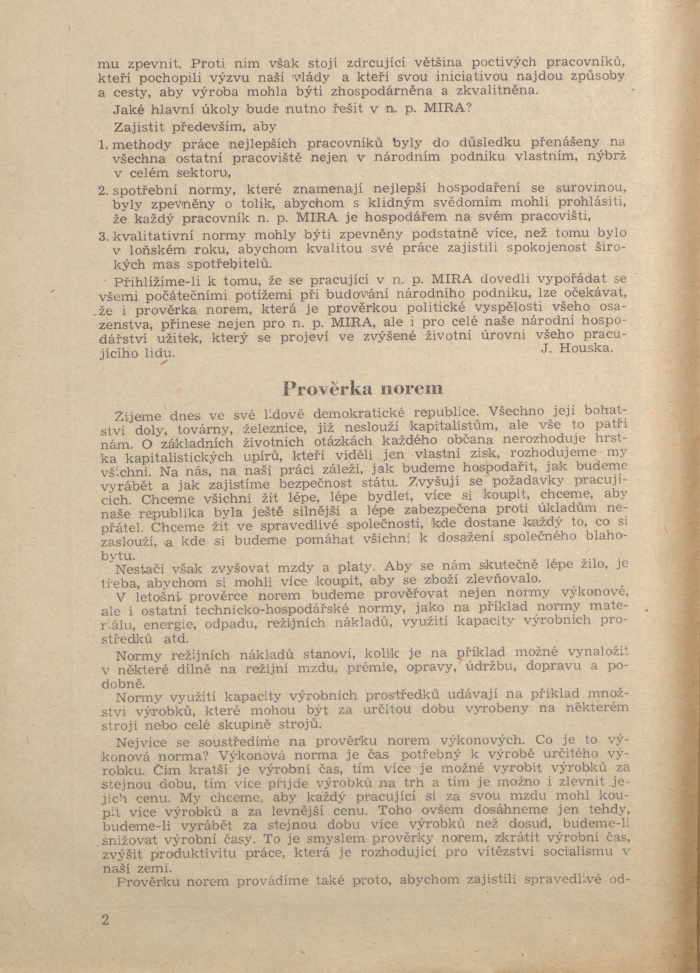 Náhledový obrázek Mira, rok 1951, číslo 4 - 2
