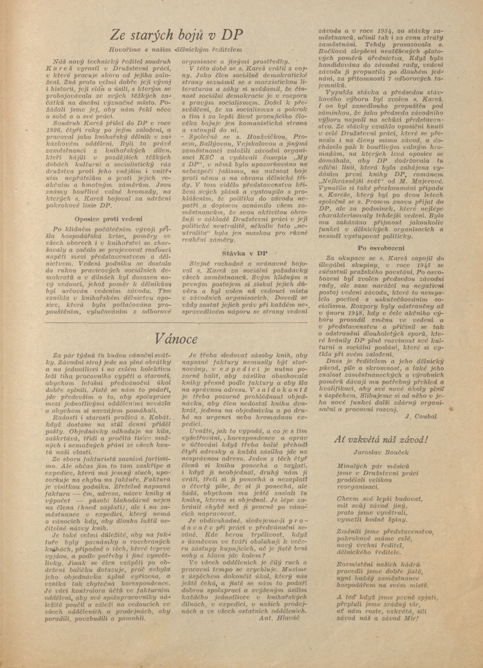 Náhledový obrázek Mírová práce, rok 1950, číslo 1 - 2