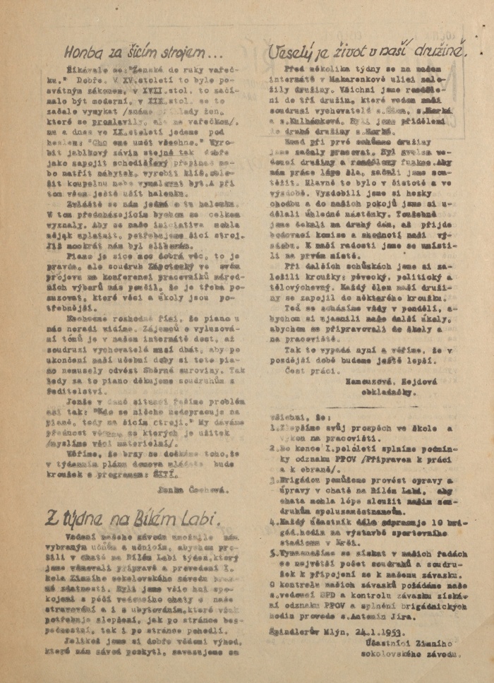 Náhledový obrázek Míru vstříc, rok 1953, číslo 1 - 2