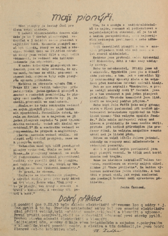 Náhledový obrázek Míru vstříc, rok 1953, číslo 1 - 3