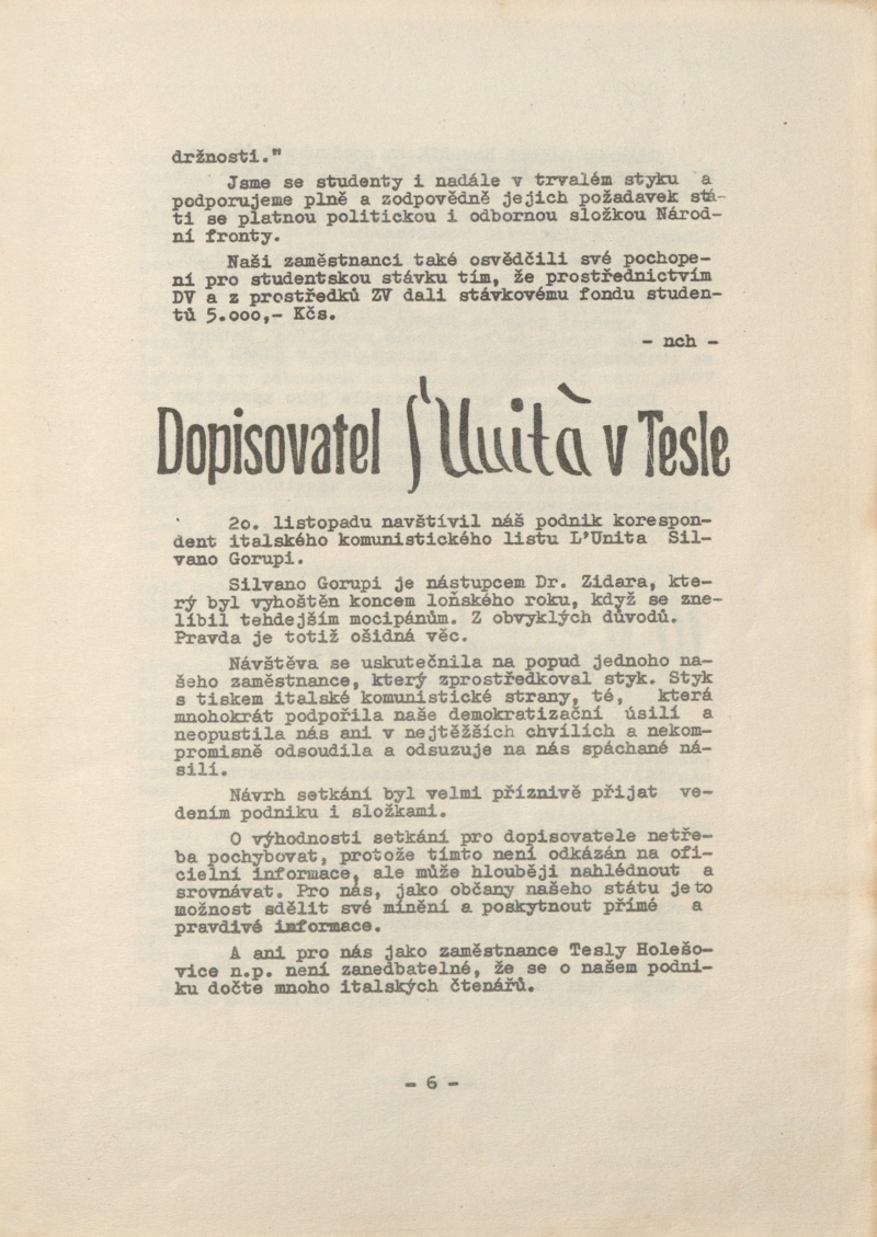 Náhledový obrázek Zpravodaj Tesla Holešovice, rok 1968, číslo 2 - 8