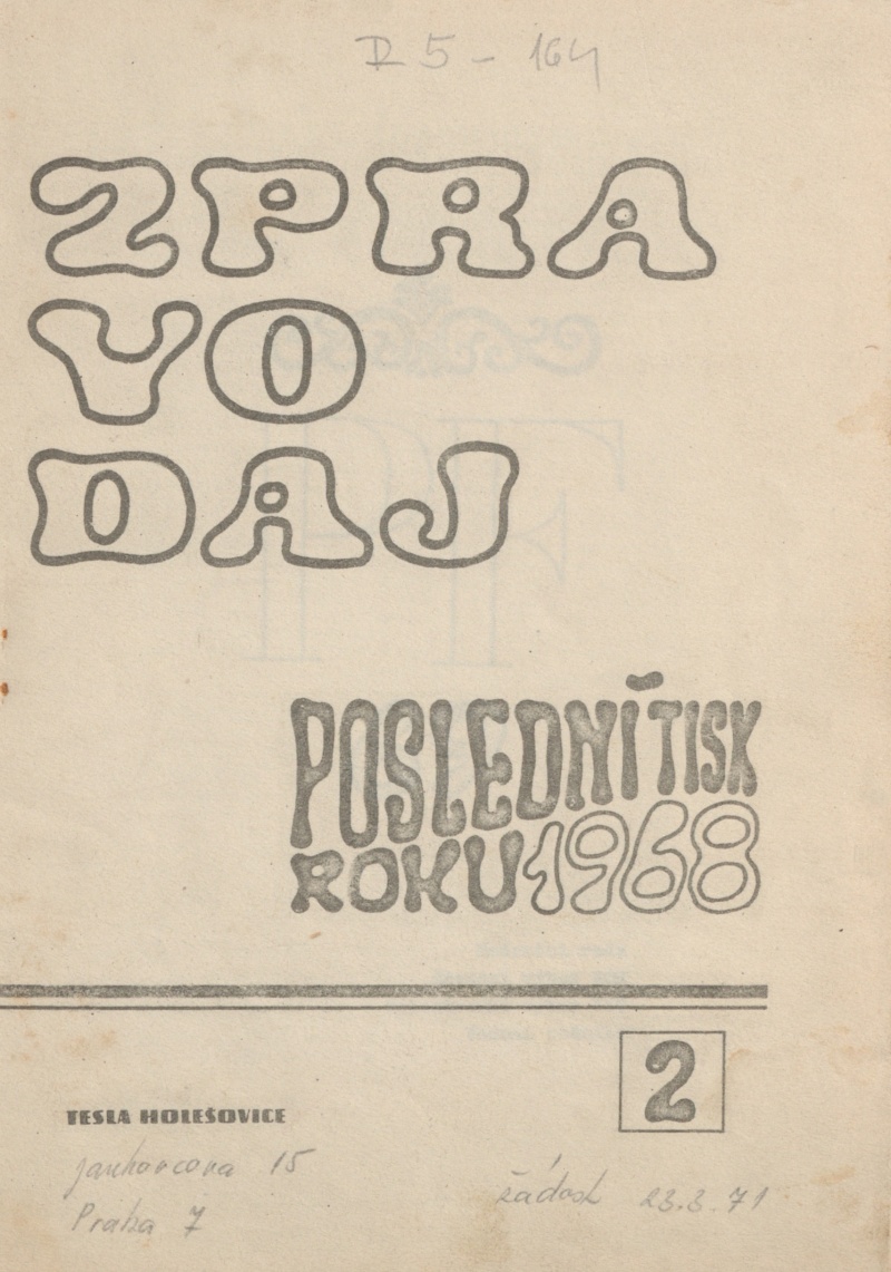 Náhledový obrázek Zpravodaj Tesla Holešovice, rok 1968, číslo 2 - 1
