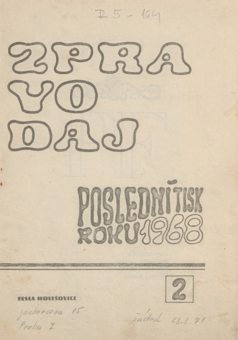 Náhledový obrázek předmětu Zpravodaj Tesla Holešovice, rok 1968, číslo 2