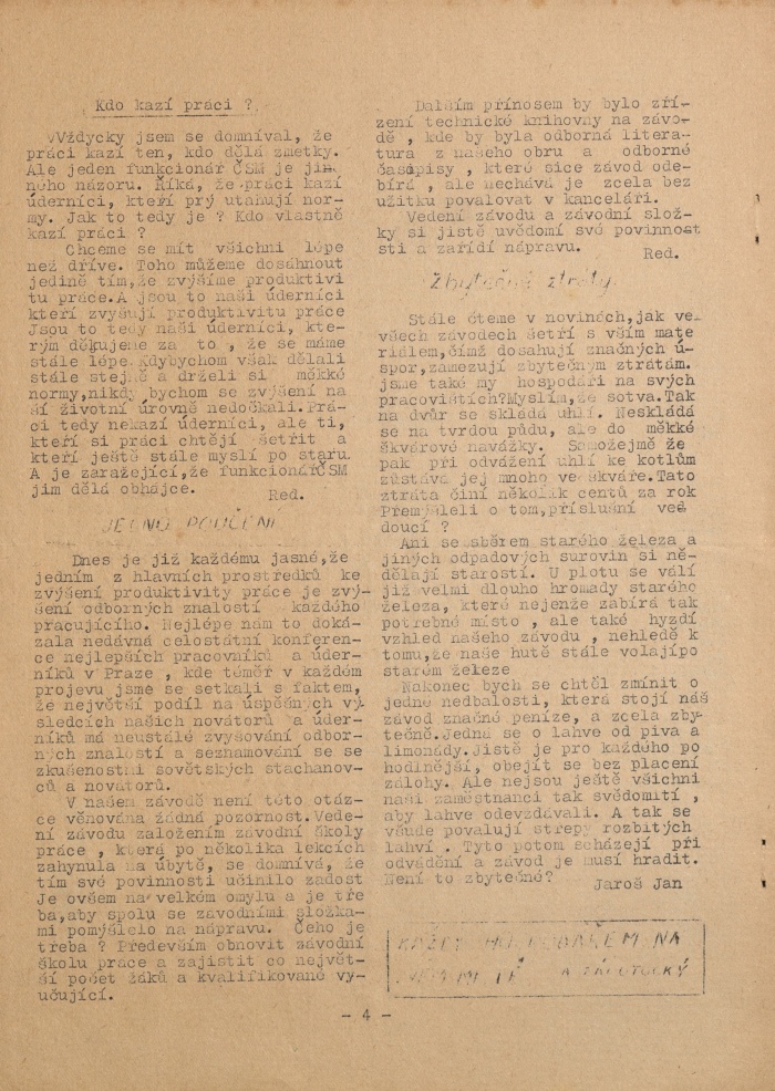 Náhledový obrázek Mirovák, rok 1951, číslo 1 - 3