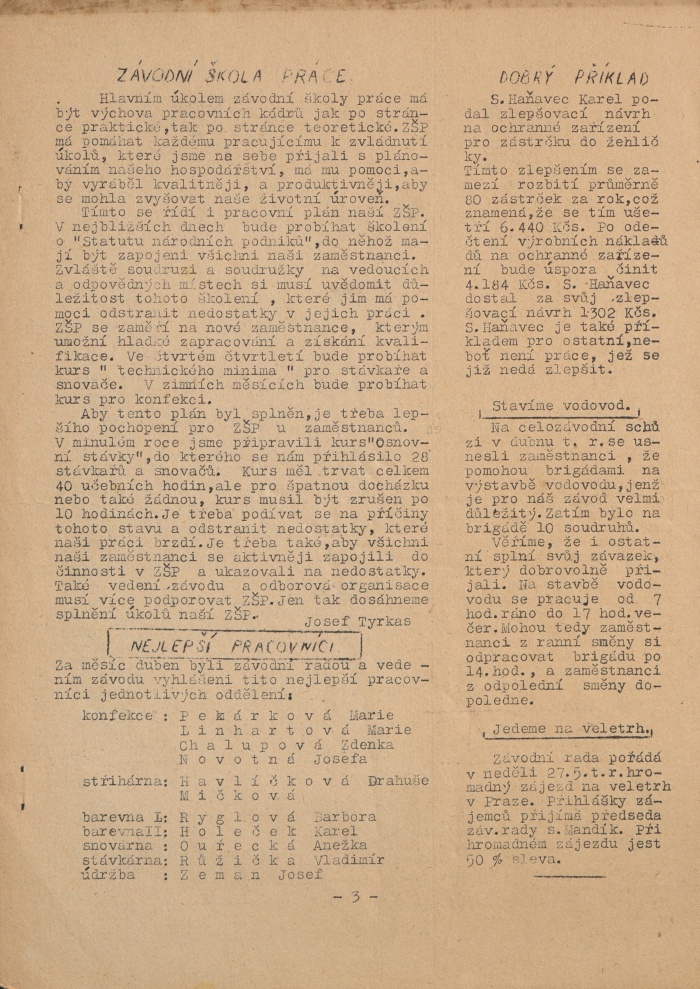 Náhledový obrázek Mirovák, rok 1951, číslo 1 - 2