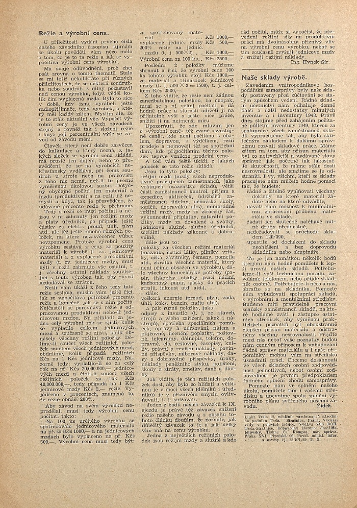 Náhledový obrázek Linka Tesla 12, rok 1949, číslo 1 - 4