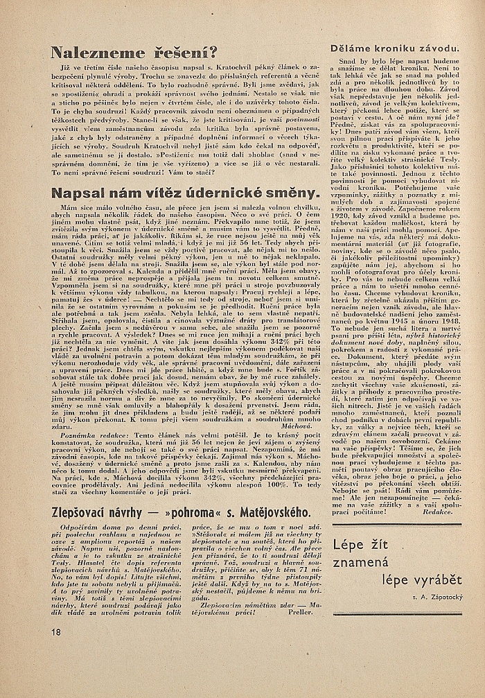 Náhledový obrázek Linka Tesla 12, rok 1949, číslo 5 - 2