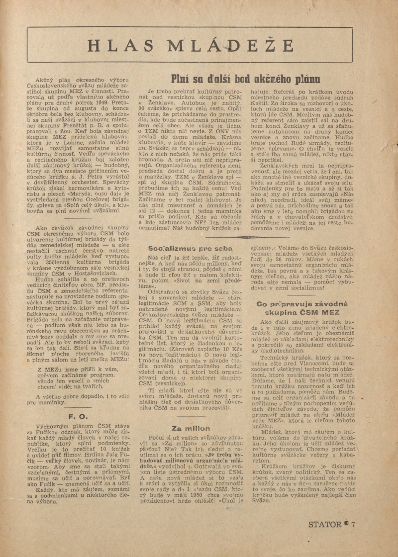 Náhledový obrázek Stator, rok 1950, číslo 1 - 7