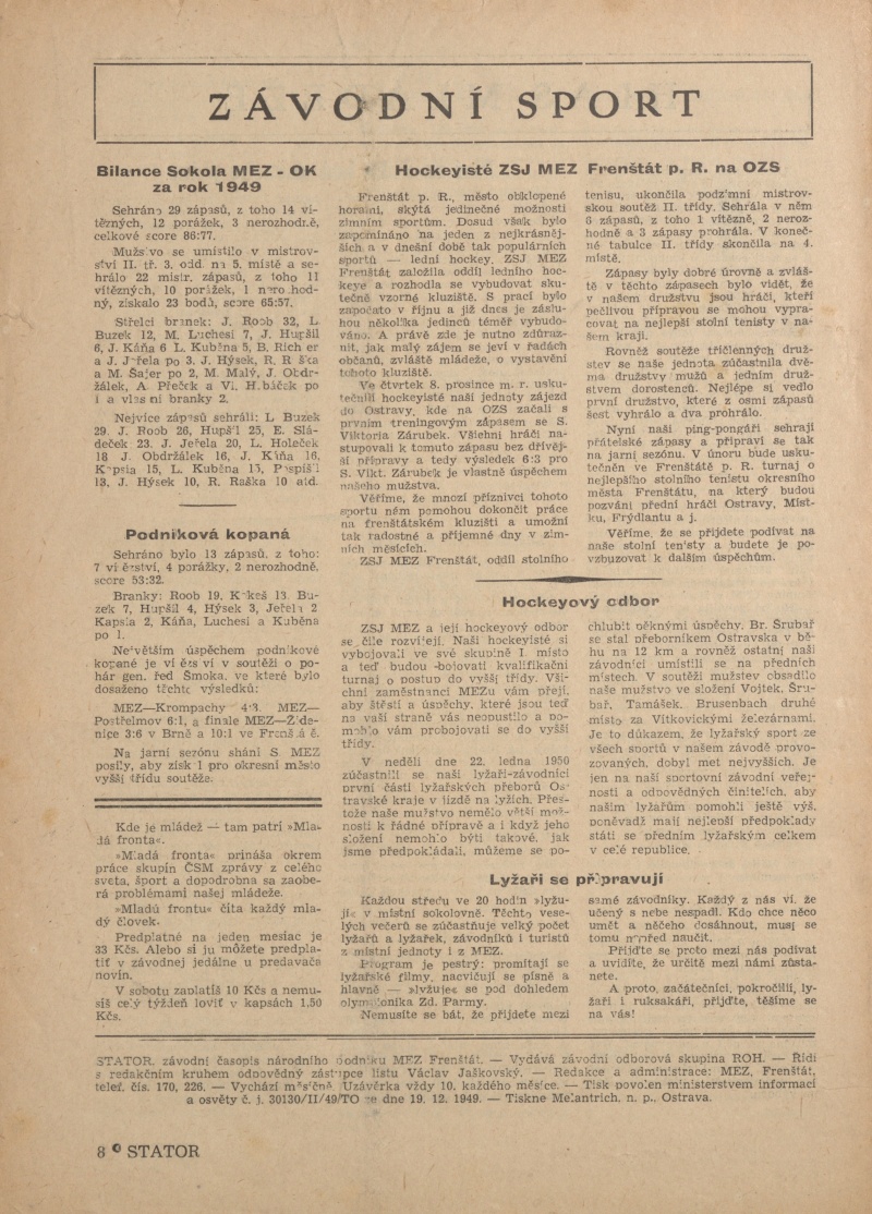 Náhledový obrázek Stator, rok 1950, číslo 1 - 8