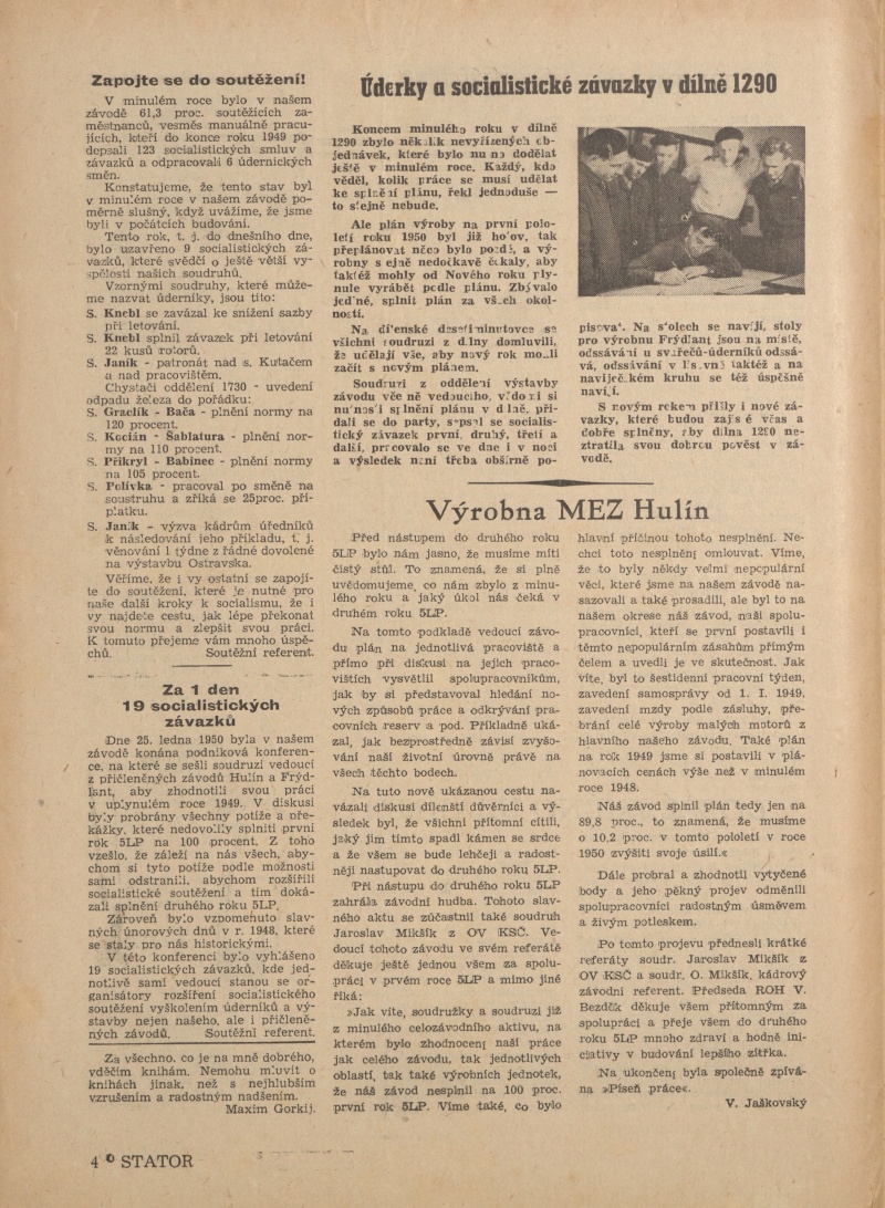 Náhledový obrázek Stator, rok 1950, číslo 1 - 4
