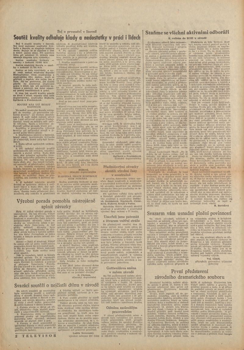 Náhledový obrázek Televisor, rok 1953, číslo 6 - 2