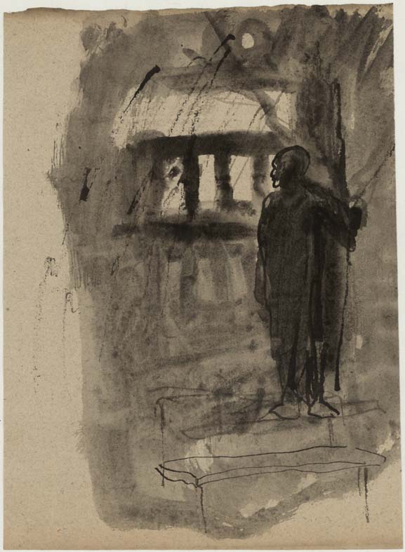 Náhledový obrázek Studie k ilustraci - Temné aleje - 1