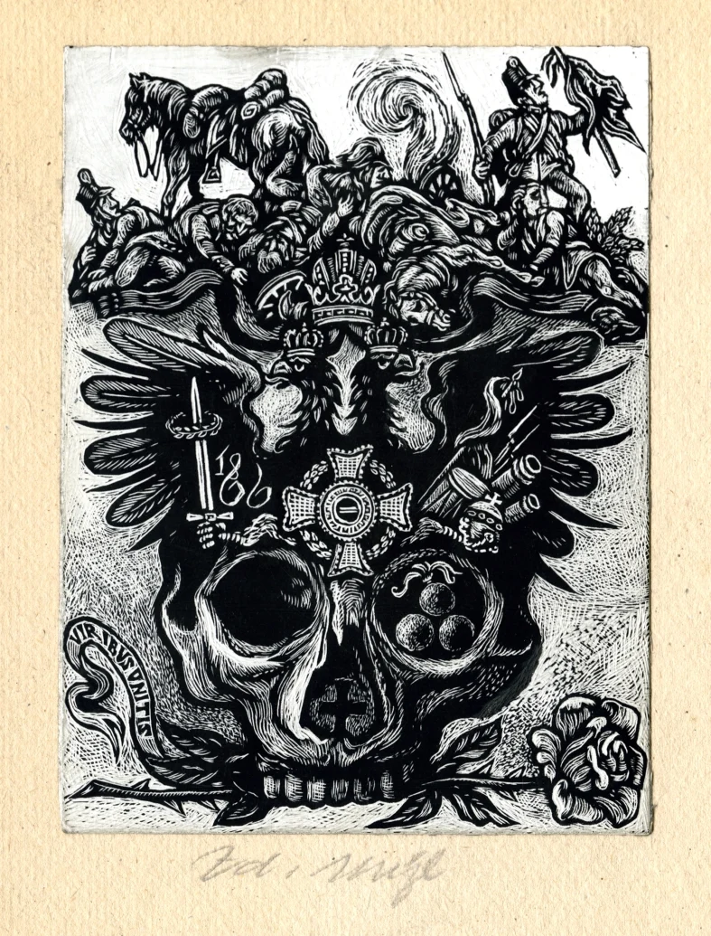 Náhledový obrázek předmětu Ilustrace pro titulní list - Post bellum 1866