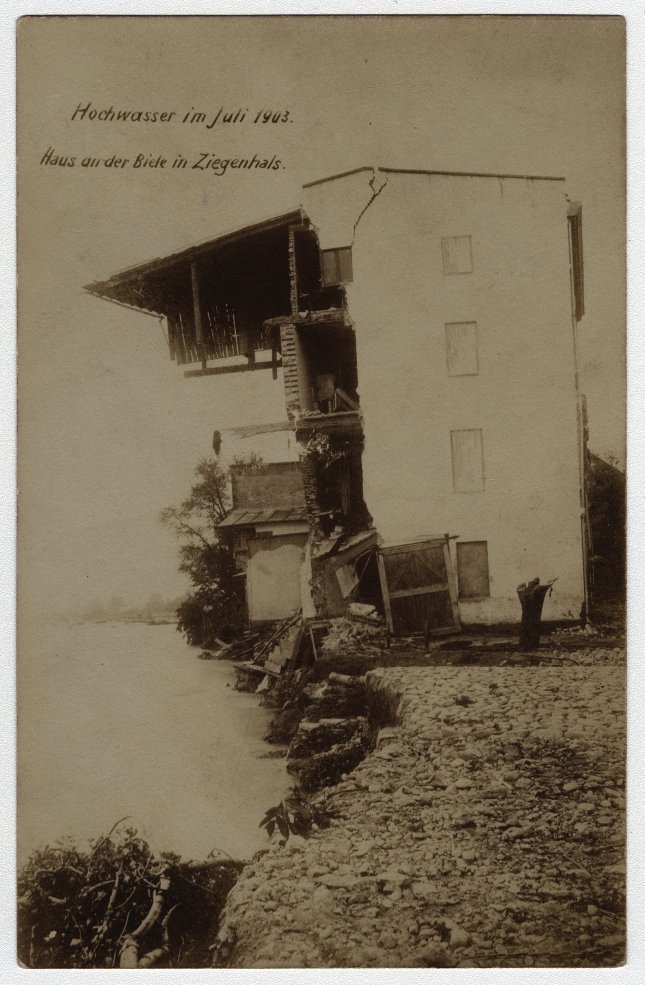 Náhledový obrázek Povodeň r. 1903: Hlucholazy (čb. fotografie) - 1