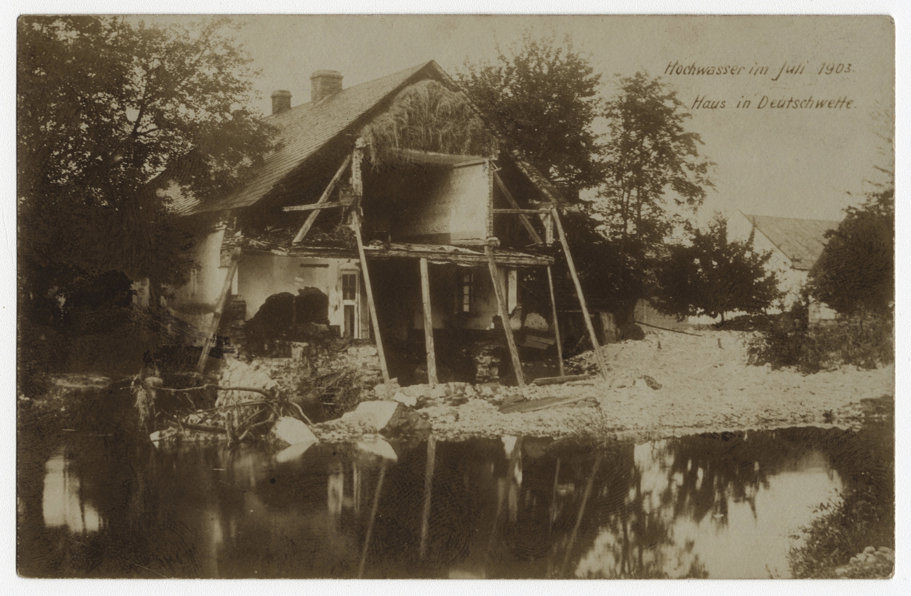 Náhledový obrázek Povodeň r. 1903: Nowy Świętów (čb. fotografie) - 1