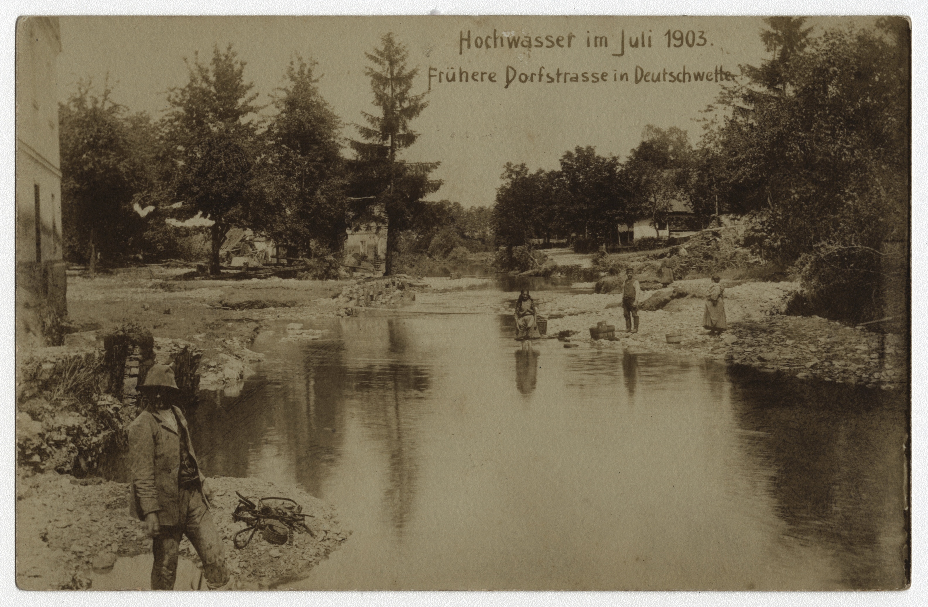 Náhledový obrázek Povodeň r. 1903: Nowy Świętów (čb. fotografie) - 1