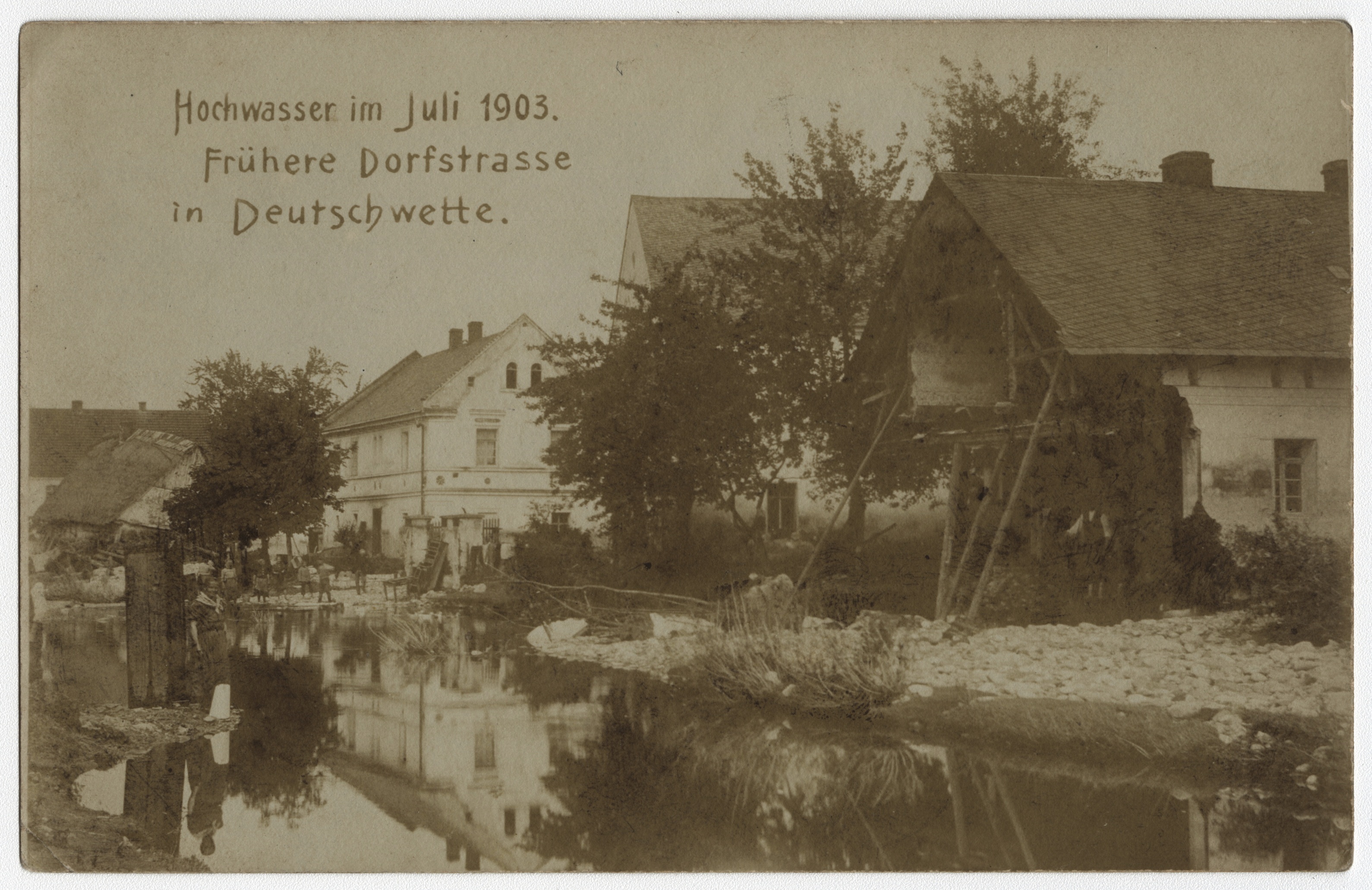 Náhledový obrázek Povodeň r. 1903: Nowy Świętów (čb. fotografie) - 1