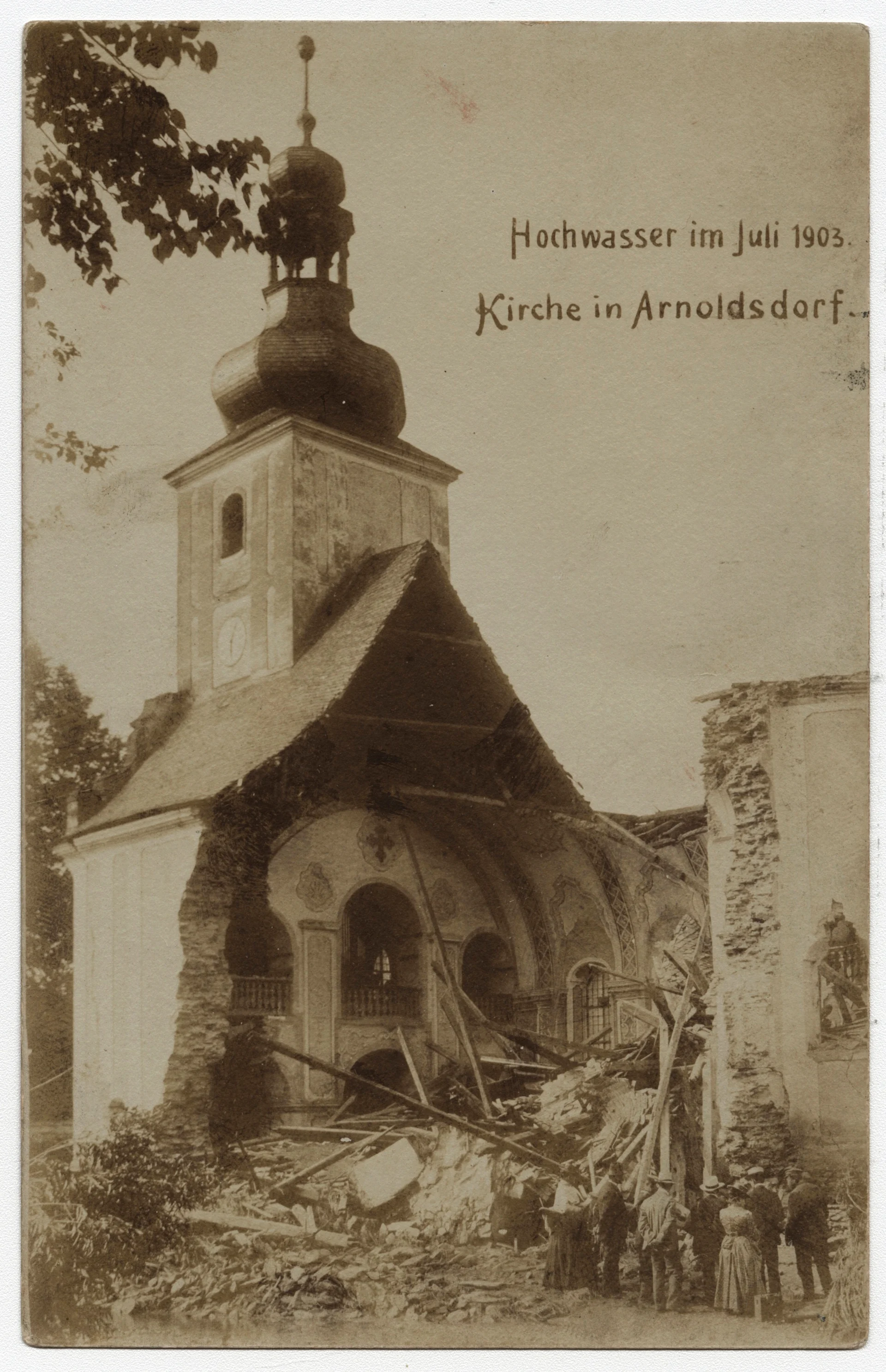 Náhledový obrázek předmětu Povodeň r. 1903: Jarnołtówek (čb. fotografie)