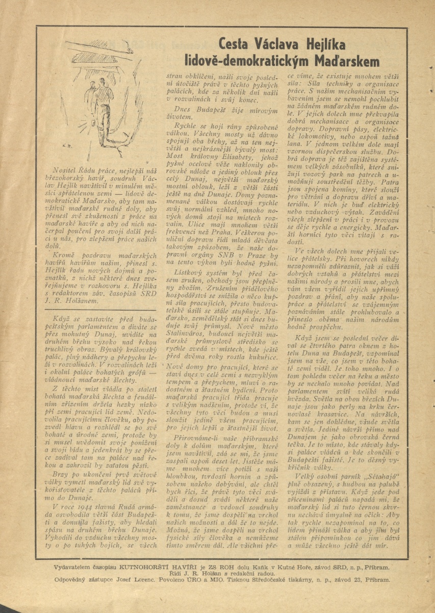 Náhledový obrázek Kutnohorští havíři, rok 1952, číslo 2 - 4