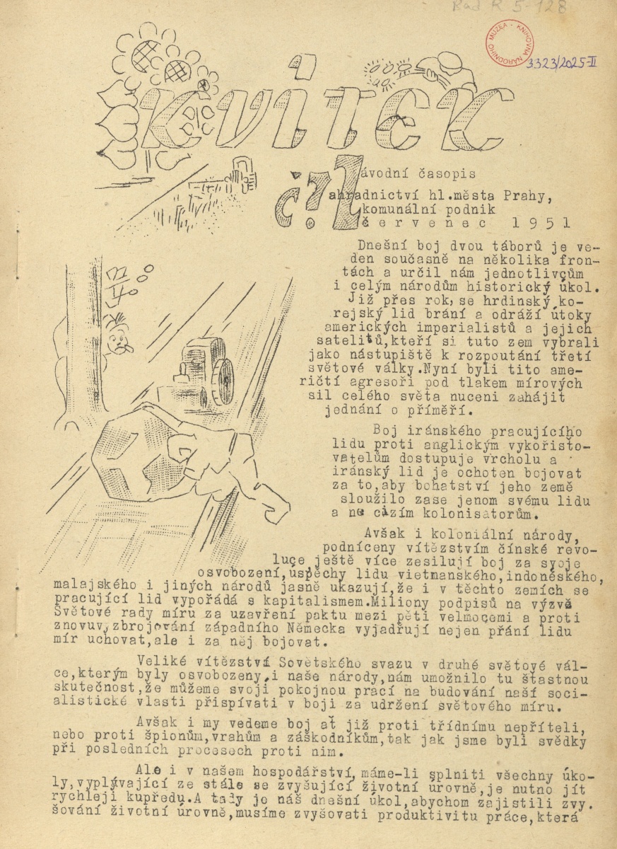 Náhledový obrázek Kvítek, rok 1951, číslo 7 - 1