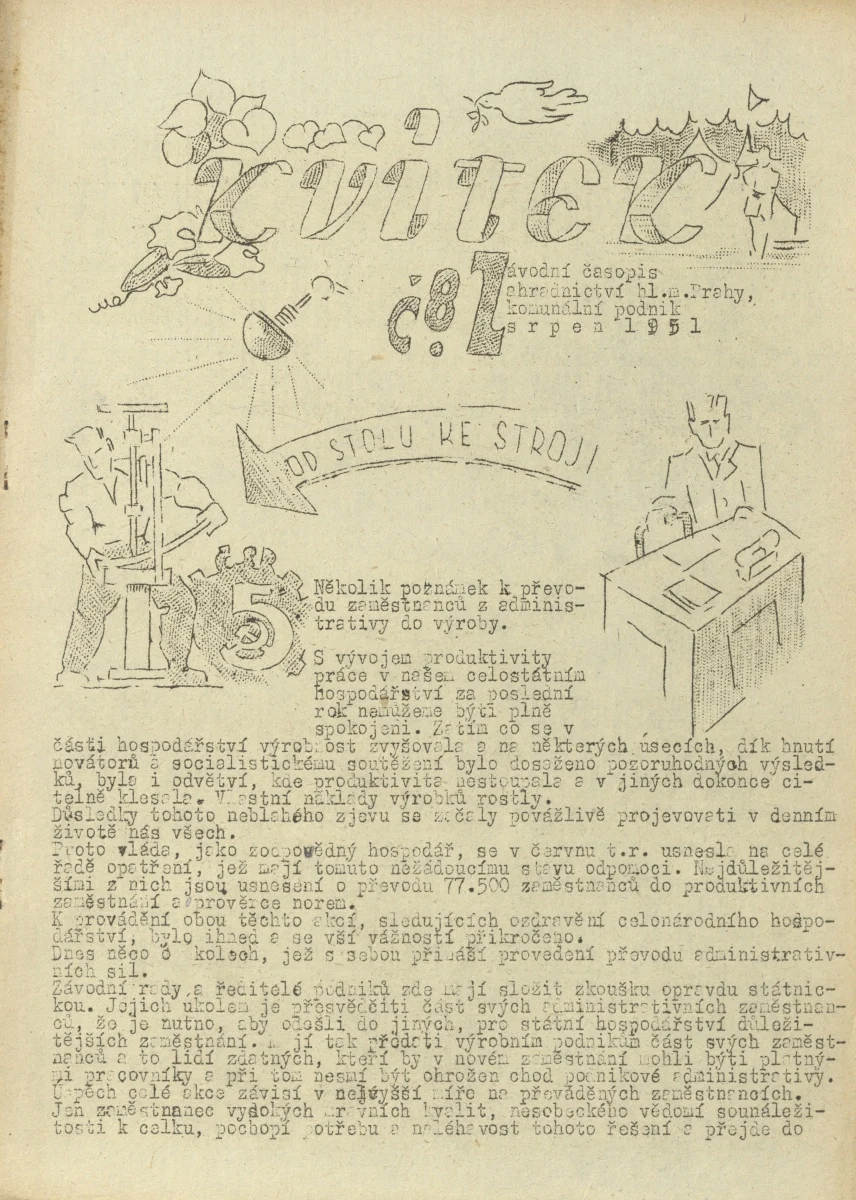 Náhledový obrázek předmětu Kvítek, rok 1951, číslo 8