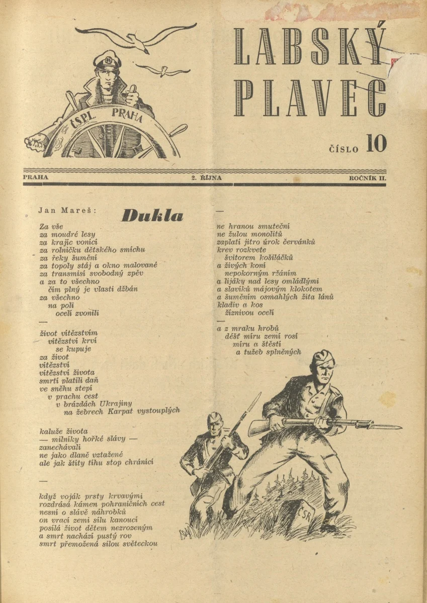 Náhledový obrázek předmětu Labský plavec, rok 1950, číslo 10
