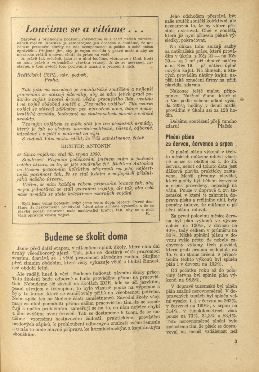 Náhledový obrázek Labský plavec, rok 1950, číslo 10 - 3