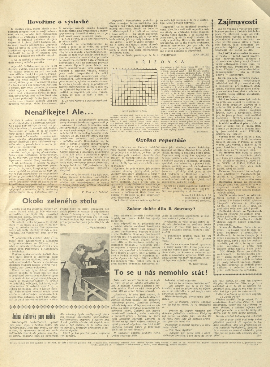 Náhledový obrázek Léčiva, rok 1961, číslo 1 - 2
