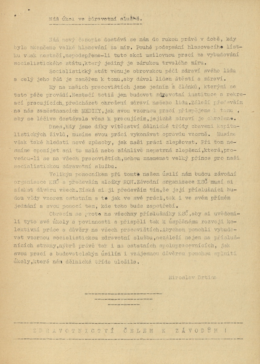 Náhledový obrázek Lék a práce, rok 1951, číslo 1 - 5