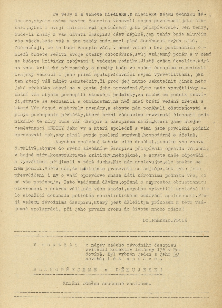 Náhledový obrázek Lék a práce, rok 1951, číslo 1 - 4