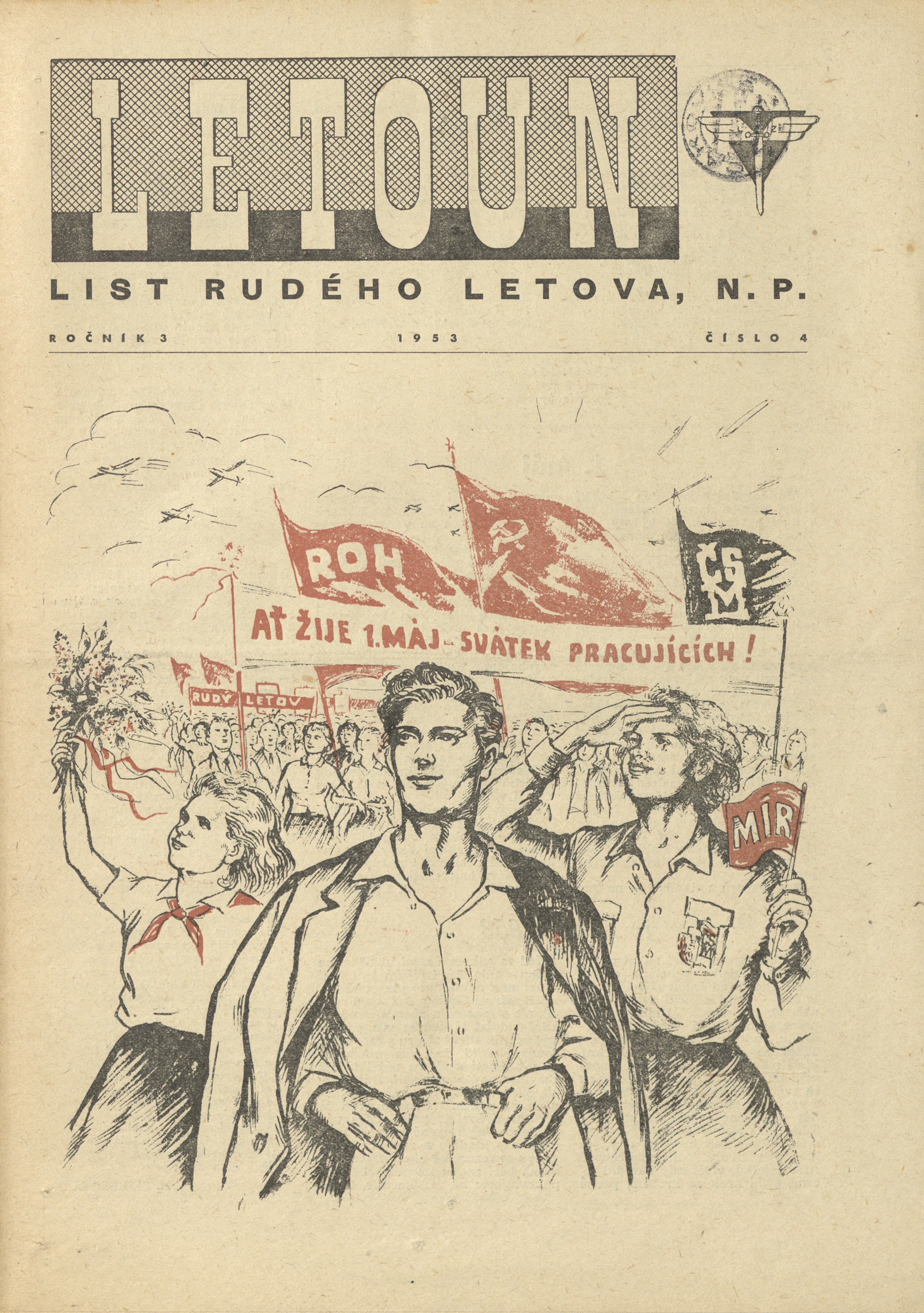 Náhledový obrázek Letoun, rok 1953, číslo 4 - 1