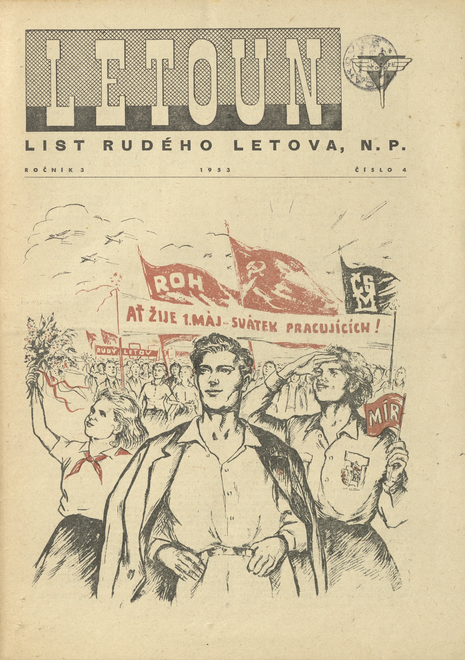 Náhledový obrázek předmětu Letoun, rok 1953, číslo 4