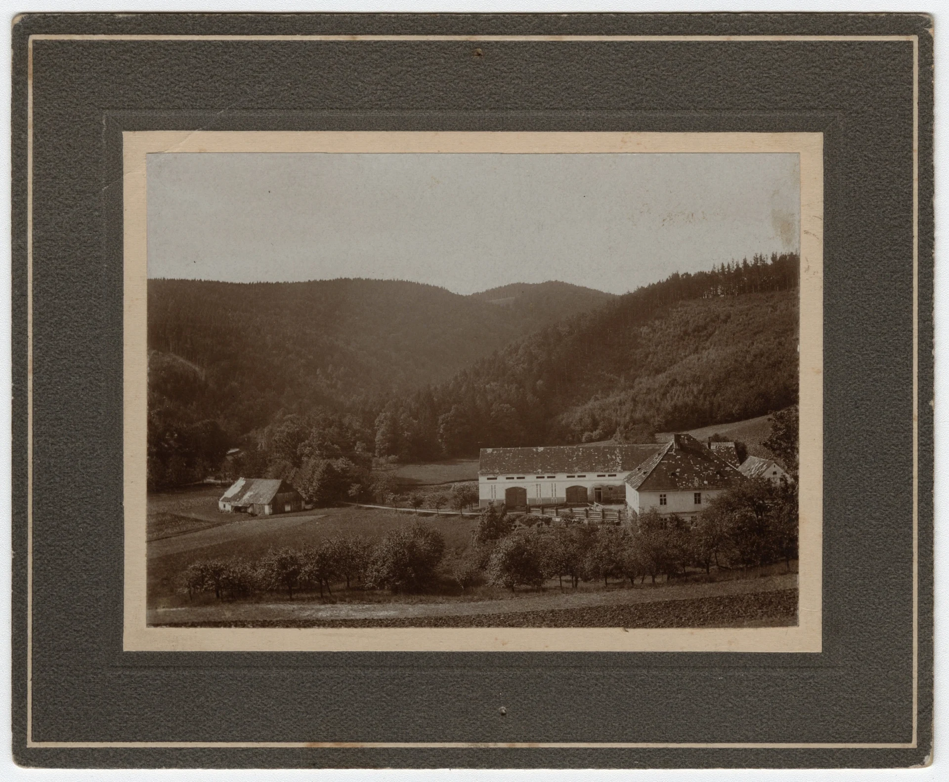 Náhledový obrázek předmětu Freyův dvůr v Račím údolí (čb. fotografie)