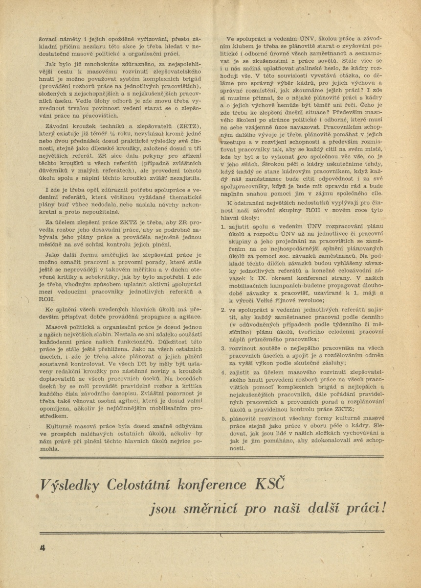Náhledový obrázek Za socialistickou Prahu, rok 1953, číslo 1 - 4