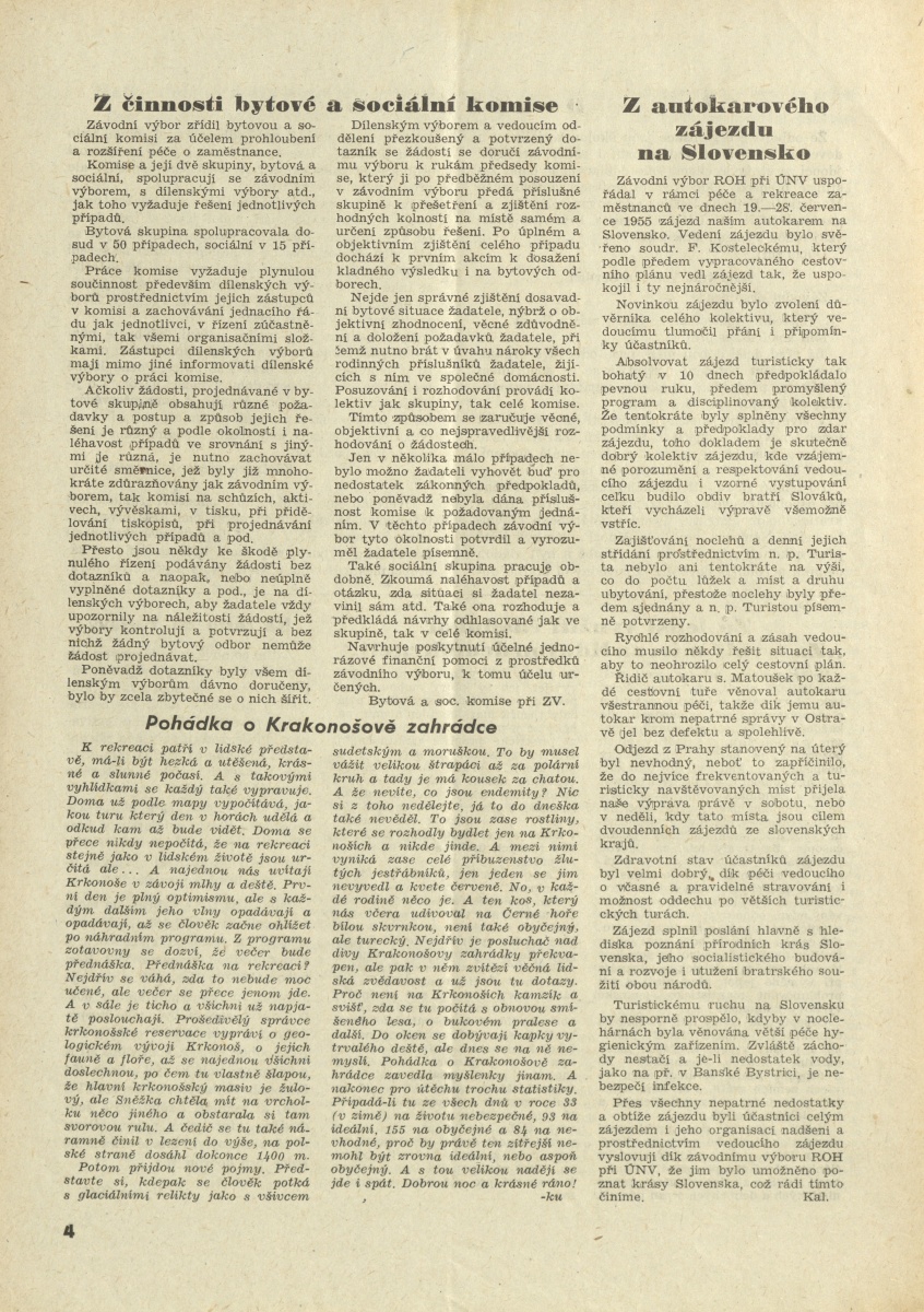 Náhledový obrázek Za socialistickou Prahu, rok 1955, číslo 8 - 4