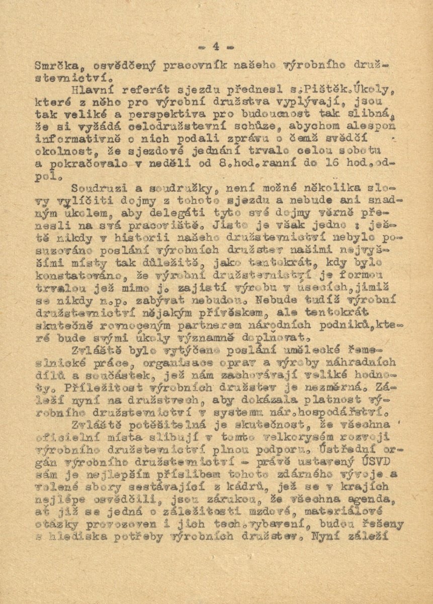 Náhledový obrázek Závodní noviny Dřevořez, rok 1953, číslo 4 - 4