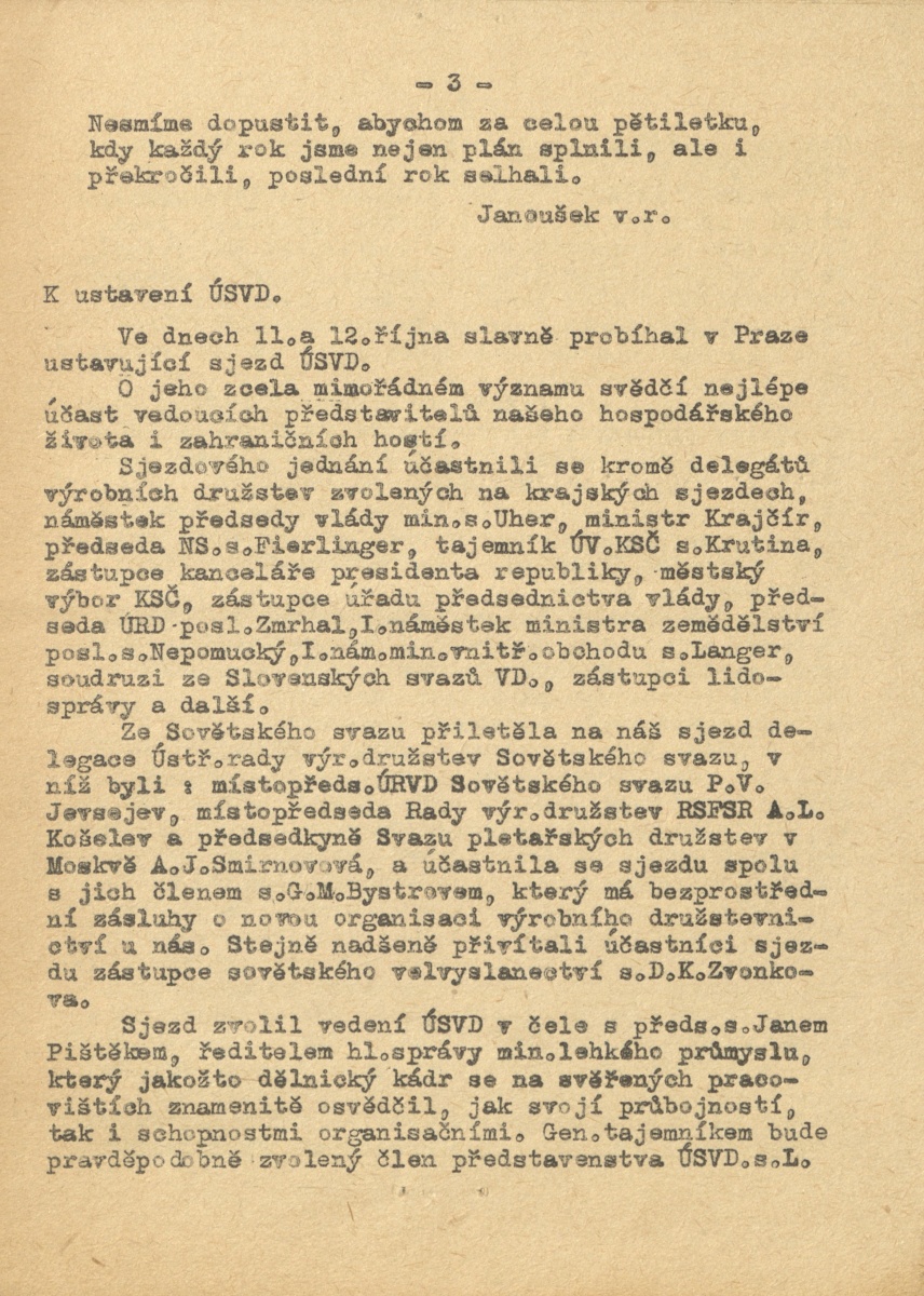 Náhledový obrázek Závodní noviny Dřevořez, rok 1953, číslo 4 - 3