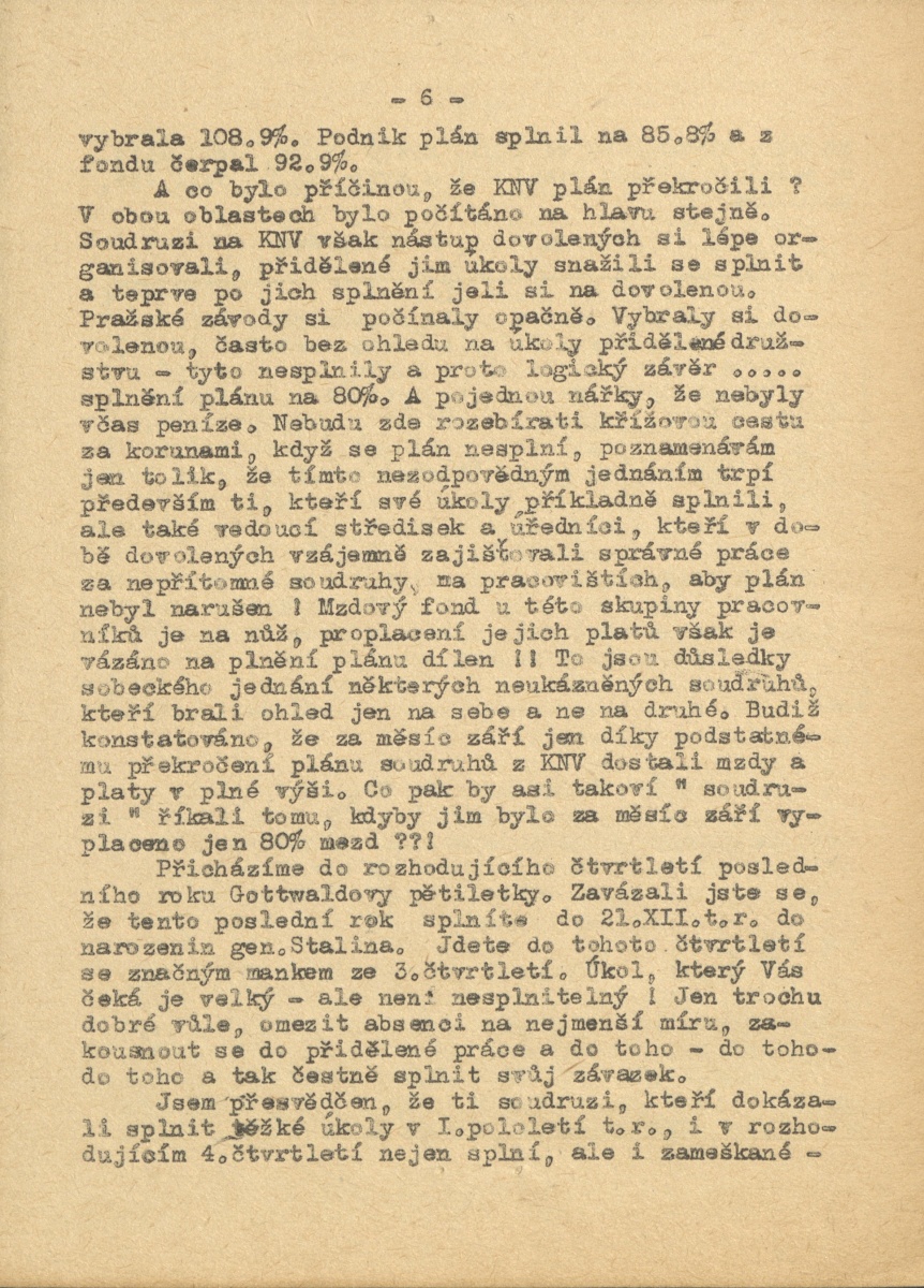 Náhledový obrázek Závodní noviny Dřevořez, rok 1953, číslo 4 - 6