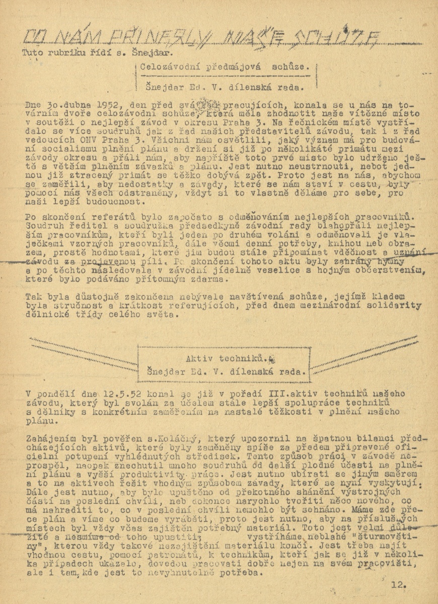 Náhledový obrázek Závodní průkopník, rok 1949, číslo 1 - 12
