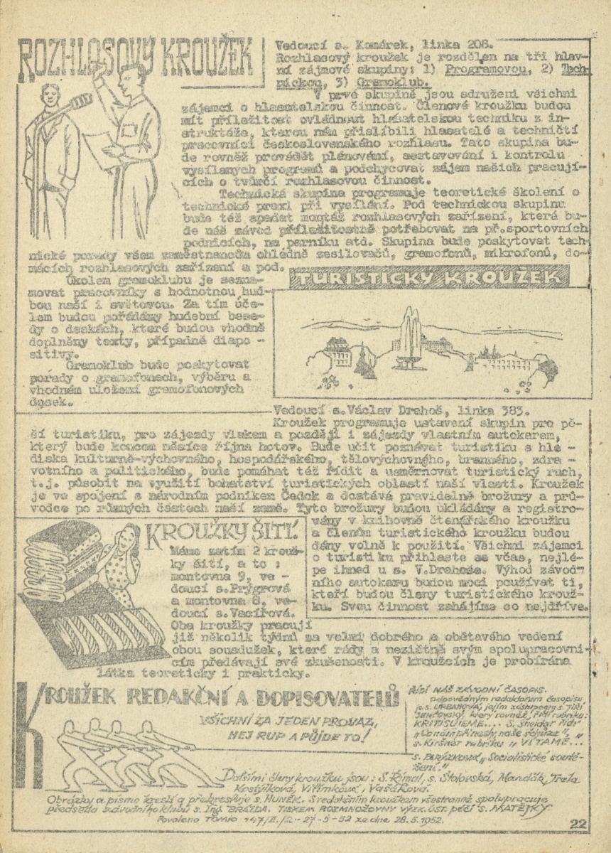 Náhledový obrázek Závodní průkopník, rok 1952, číslo 6 - 14