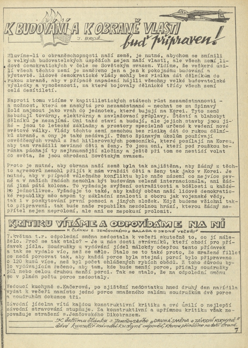 Náhledový obrázek Závodní průkopník, rok 1952, číslo 7 - 7