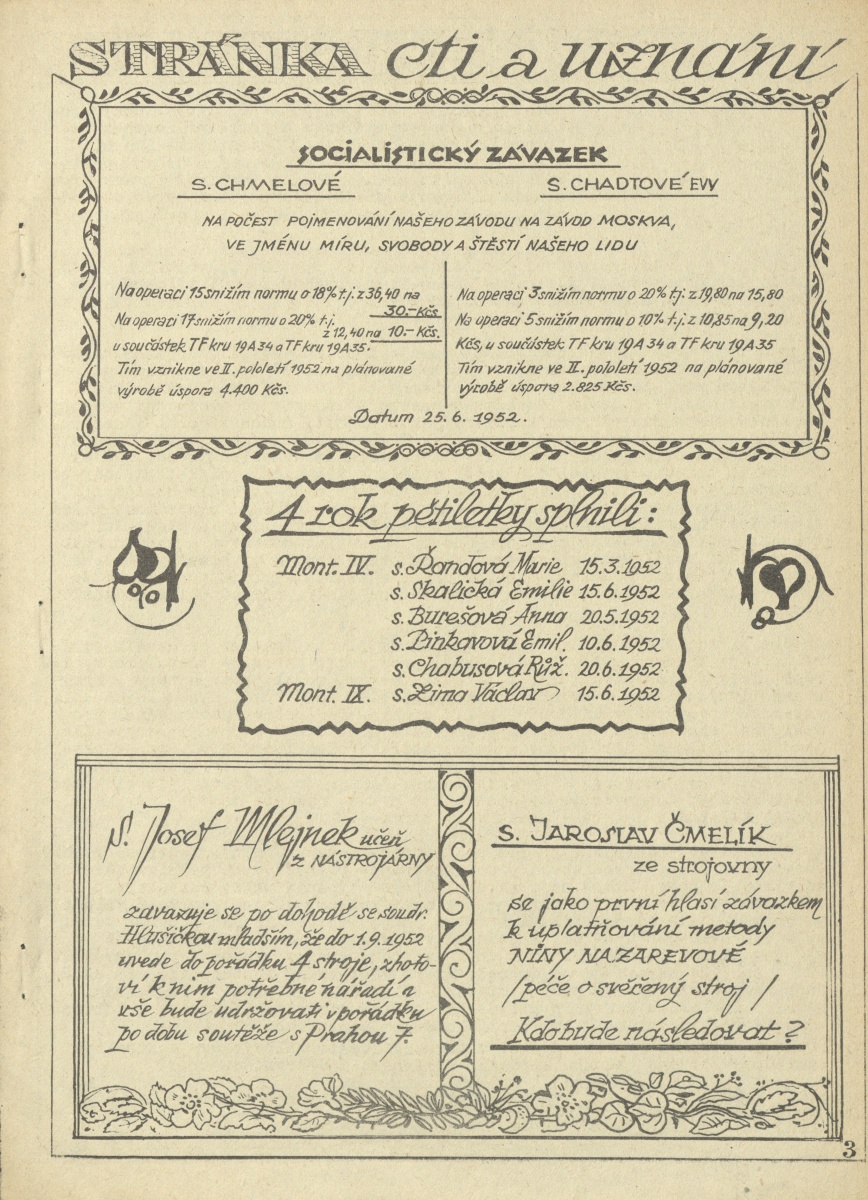 Náhledový obrázek Závodní průkopník, rok 1952, číslo 7 - 3